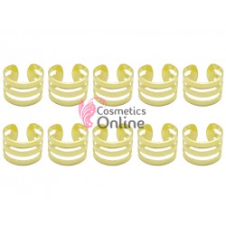 Inele din metal pentru codite afro RNG58JJ Aurii, Set 10 bucati